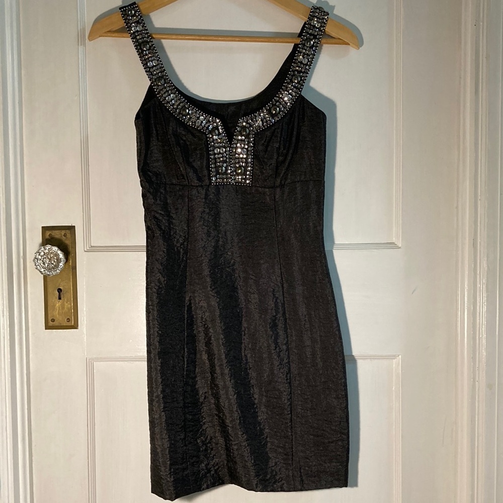 Elegant Laundry by Shelli Segal Black Embellished Dress